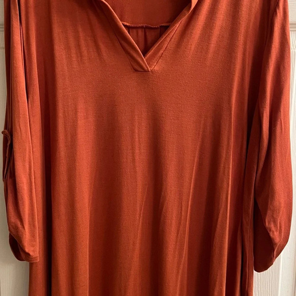 A JASDANI~CORAL BLOUSE~2X - Picture 9 of 9